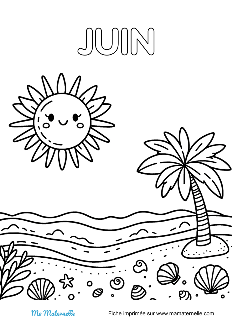 Activités - Coloriage du mois de juin