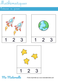 Petite section - Mathématiques : entourer ou pincer