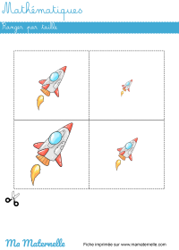 Petite section - Mathématiques : ranger par taille