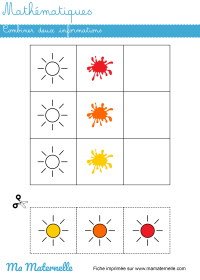 Petite section - Discrimination visuelle : relier les paires