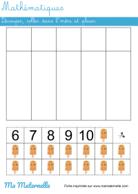 Grande section - Mathématiques : cartes à pinces