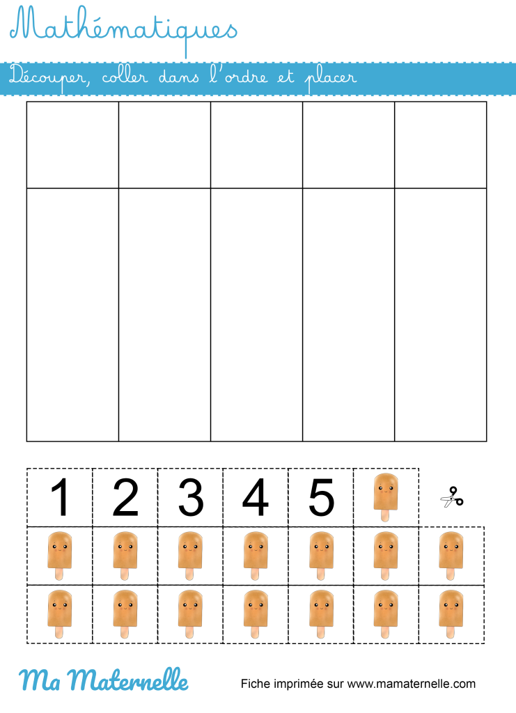 Moyenne section - Mathématiques : découper et placer