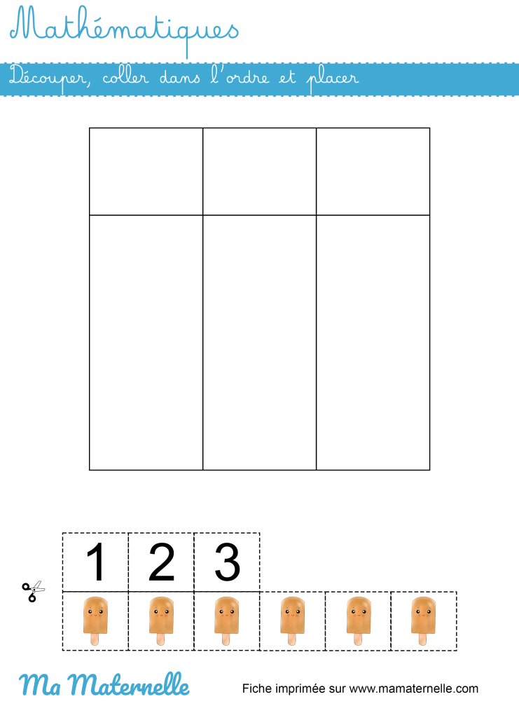 Petite section - Mathématiques : découper et placer