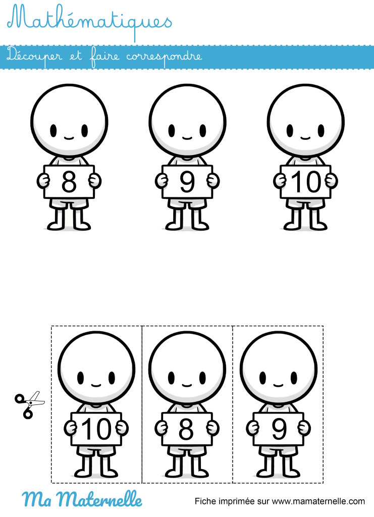 Grande section - Mathématiques : découper et faire correspondre