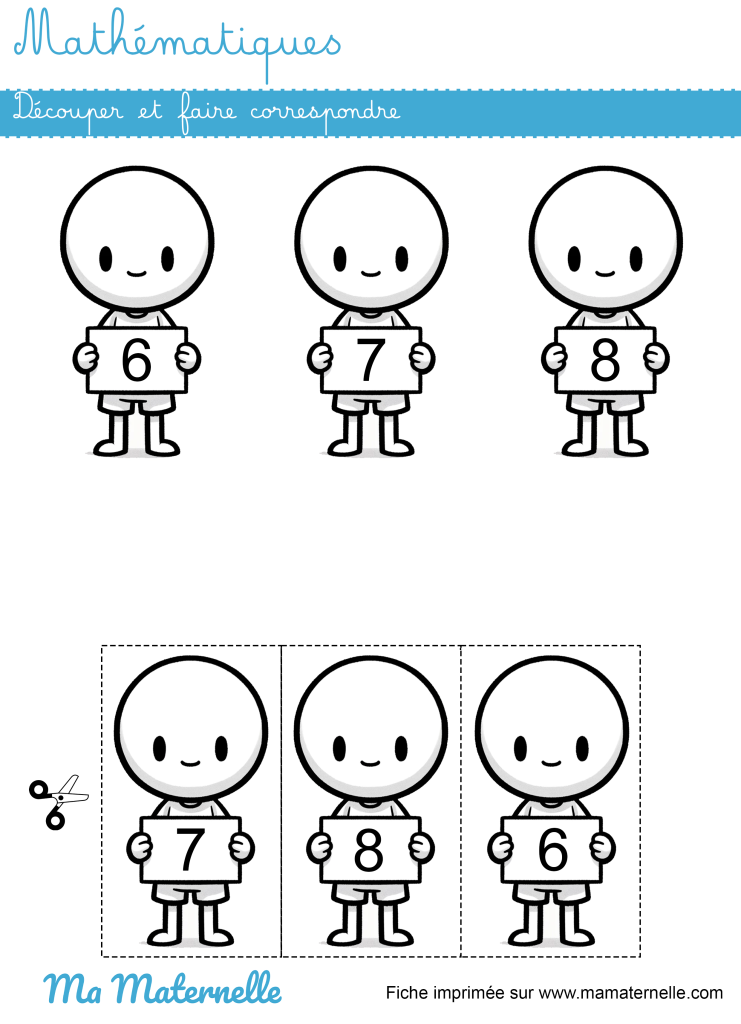 Grande section - Mathématiques : découper et faire correspondre