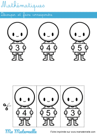 Moyenne section - Mathématiques : découper et faire correspondre