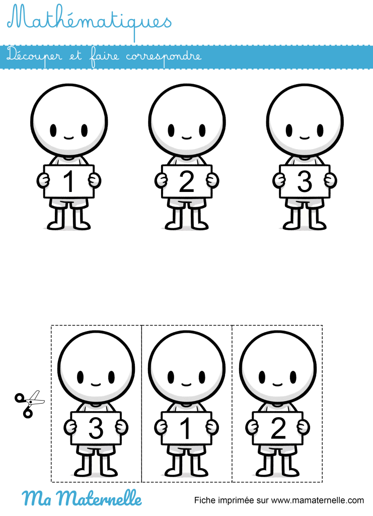 Petite section - Mathématiques : découper et faire correspondre