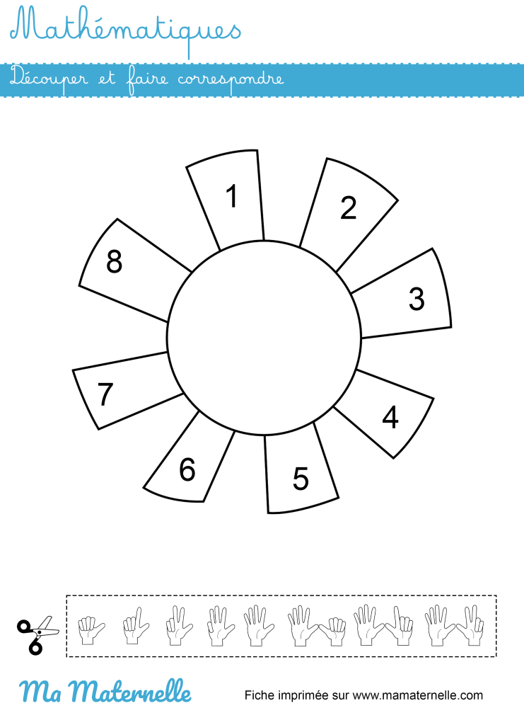 Grande section - Mathématiques : découper et faire correspondre