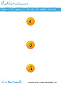 Petite section - Mathématiques : dessiner en fonction du nombre