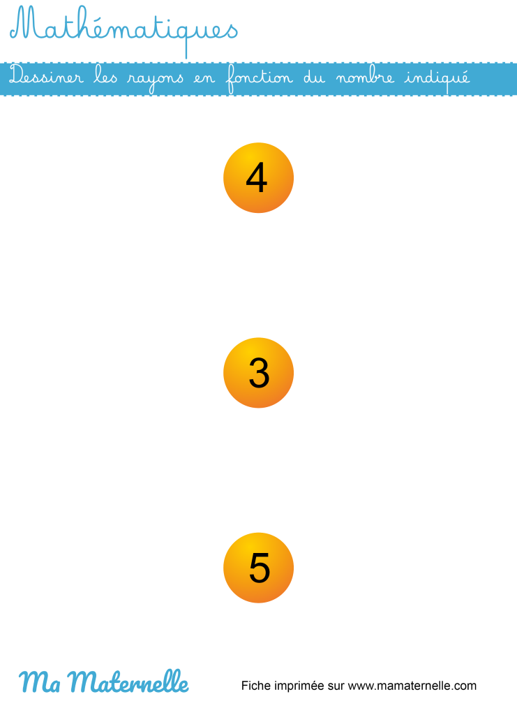 Moyenne section - Mathématiques : dessiner en fonction du nombre