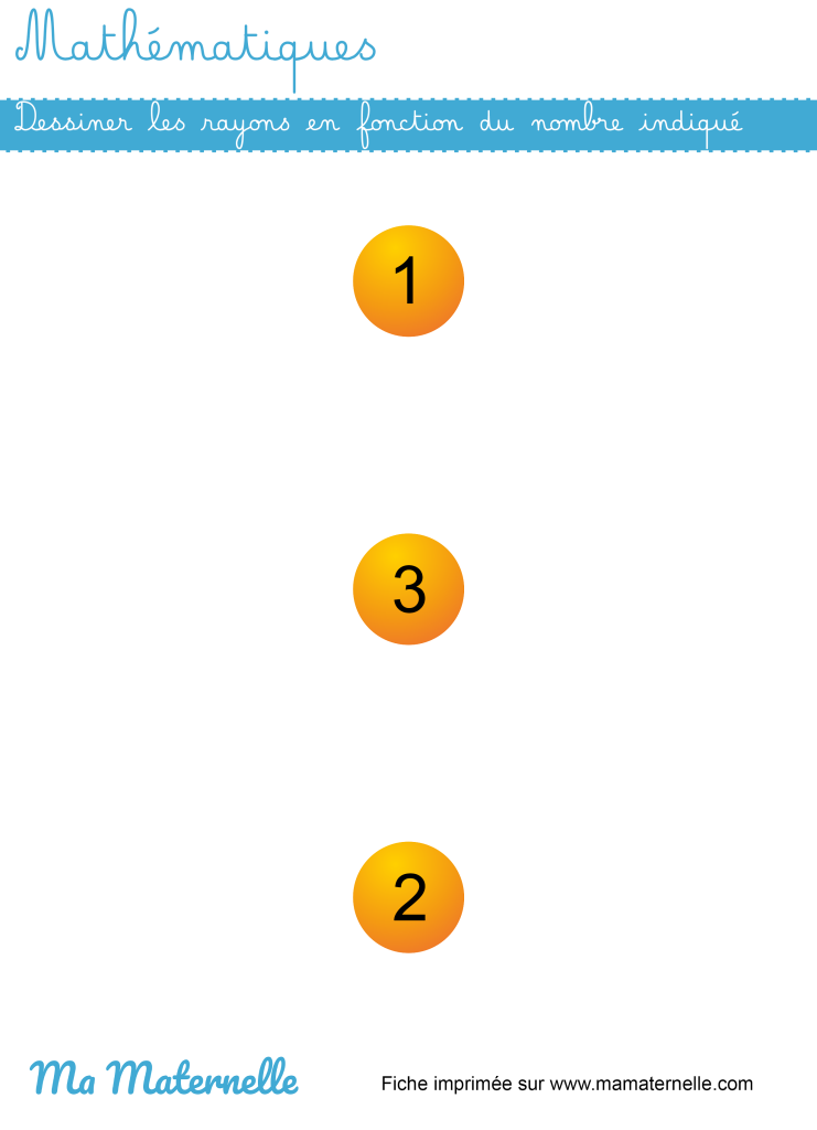 Petite section - Mathématiques : dessiner en fonction du nombre