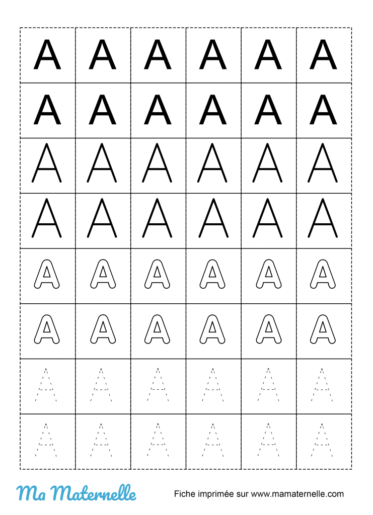 Activités - Art visuel : la lettre A