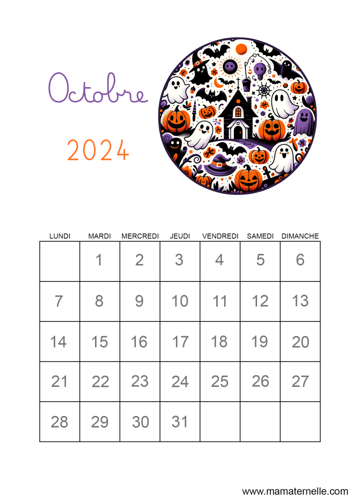 Activités - Calendrier Octobre 2024