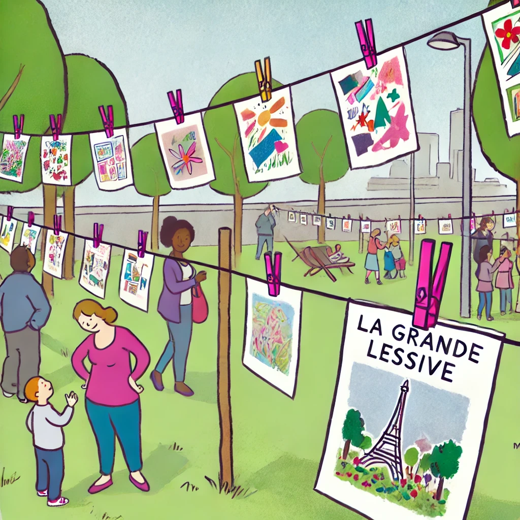 Blog - La Grande Lessive ® : Exposition artistique en maternelle, thème 2024