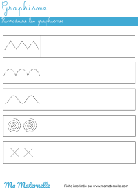 Grande section - Graphisme : reproduire les graphismes