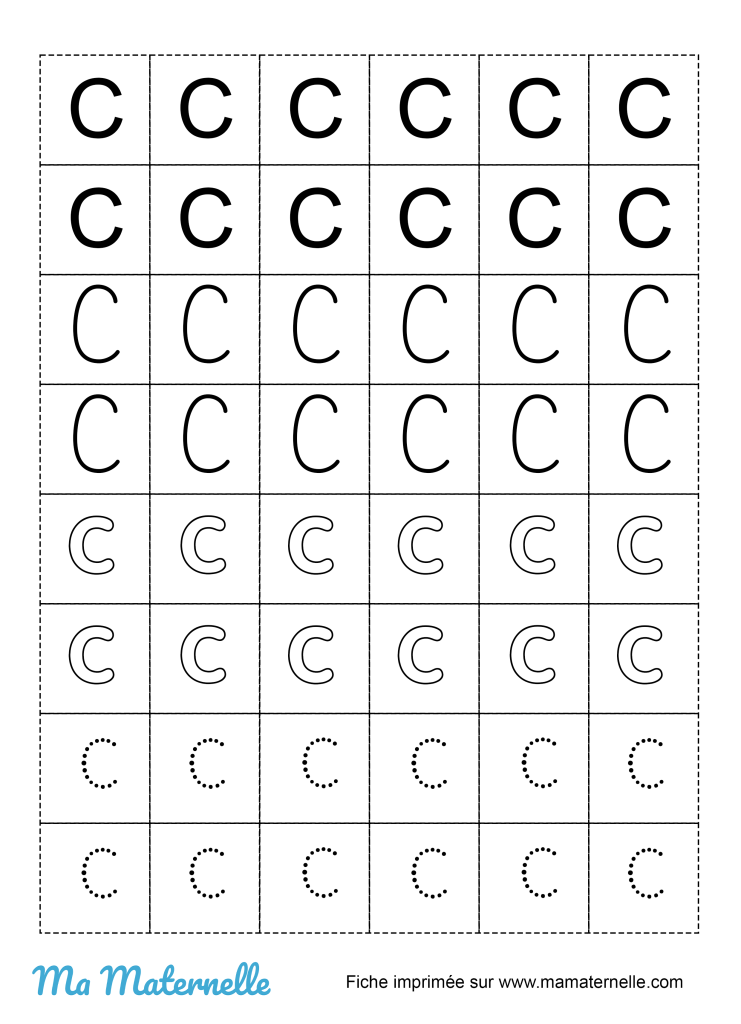 Activités - Art visuel : la lettre C