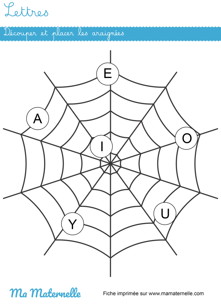 Moyenne section - Lettres : découper et placer