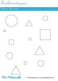 Petite section - Mathématiques : colorier les triangles