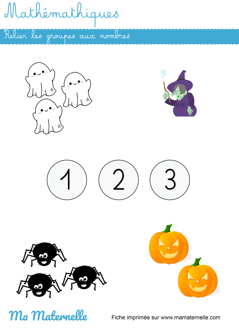 Mathématiques : relier les groupes aux nombres - Ma Maternelle
