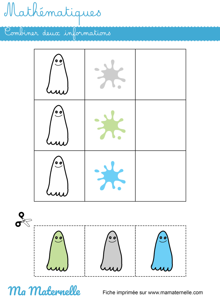 Moyenne section - Mathématiques : combiner deux informations