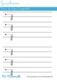 Moyenne section - Graphisme : tracer des lignes verticales