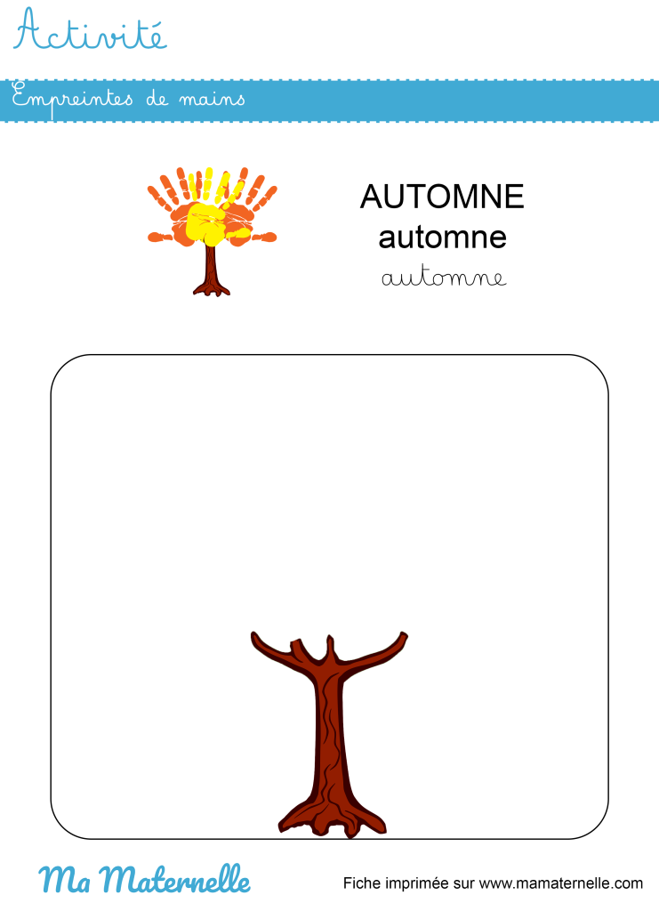 Activités - Activité : empreintes de mains