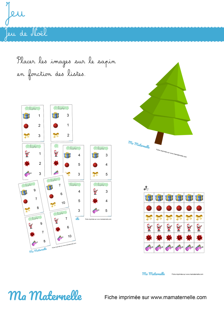 Activités - Jeu de Noël avec liste