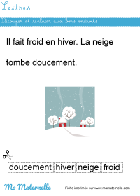 Grande section - Lettres : découper et replacer aux bons endroits.