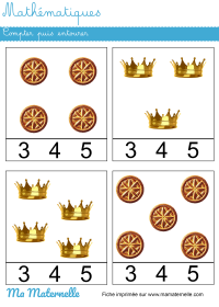 Moyenne section - Mathématiques : compter puis entourer