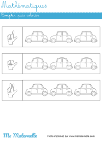 Petite section - Mathématiques : compter puis colorier