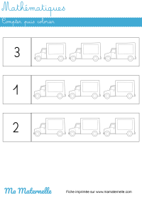 Petite section - Mathématiques : compter puis colorier