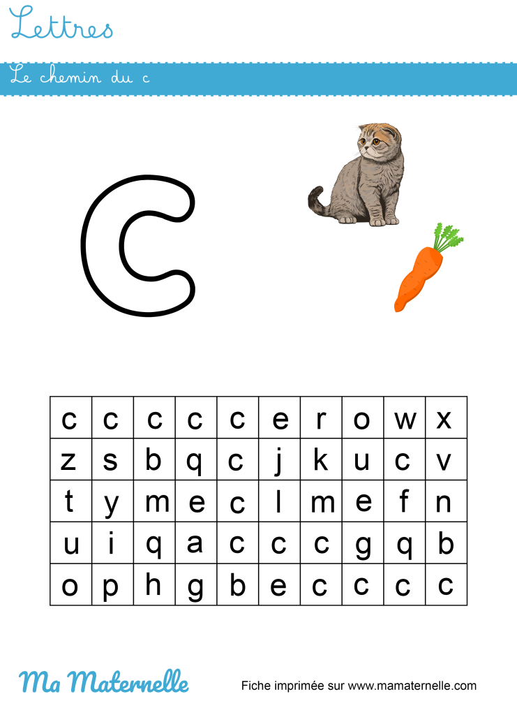 Grande section - Lettres : le chemin du c