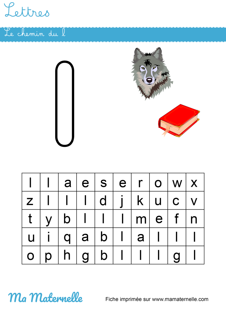 Grande section - Lettres : le chemin du l