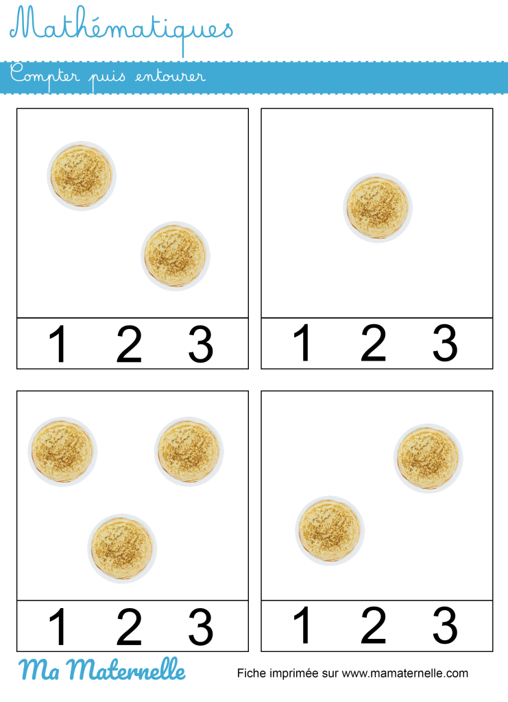 Petite section - Mathématiques : compter puis entourer