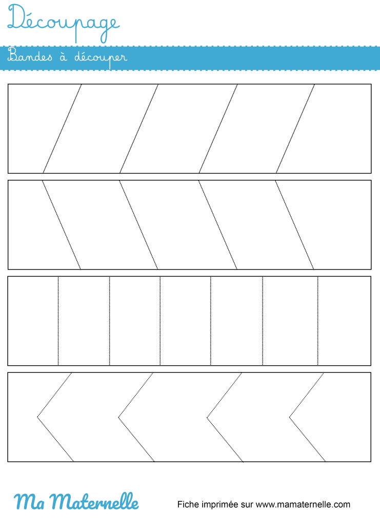 Grande section - Découpage : bandes à découper