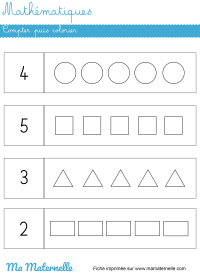 Moyenne section - Mathématiques : dessiner en fonction du nombre indiqué