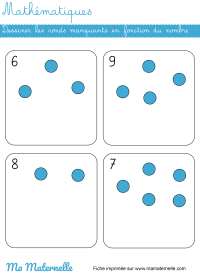 Grande section - Mathématiques : dessiner en fonction du nombre indiqué