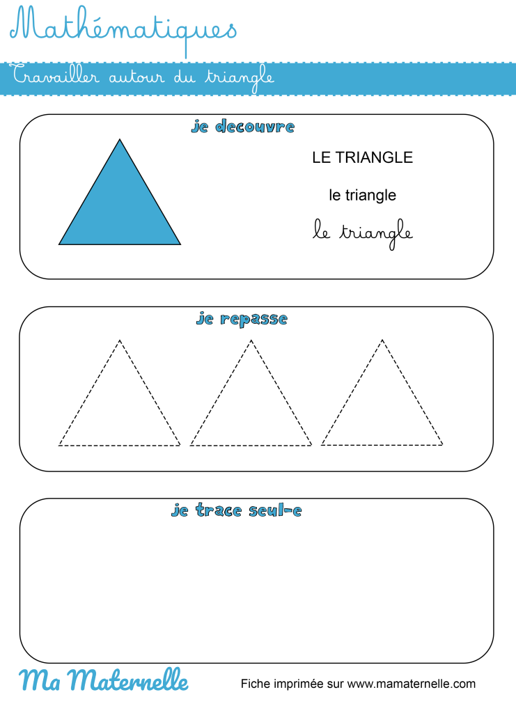 Grande section - Mathématiques : travailler autour du triangle